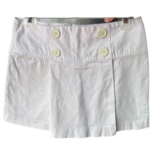Vintage Star City Skort Womens Size 6 White Sailor Button Mini Shorts Skirt